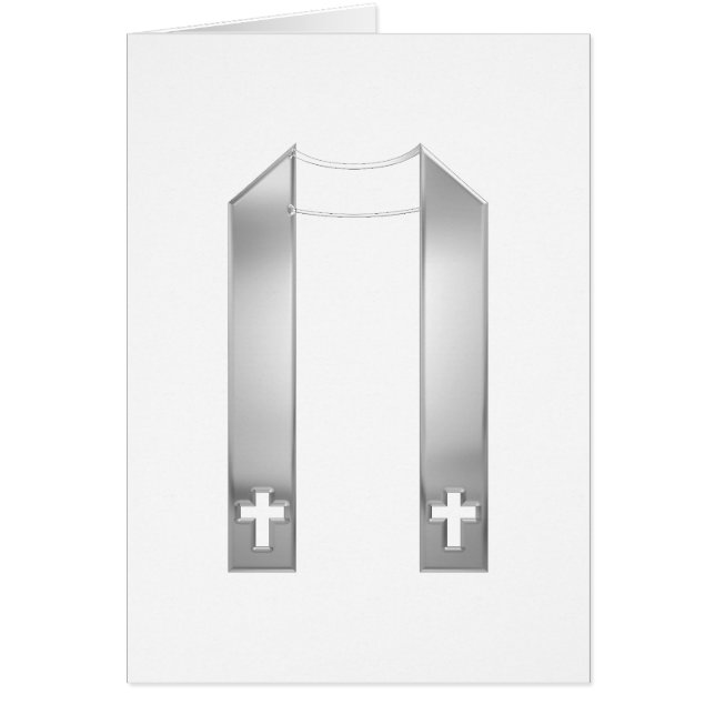 3-D Look Silver Priest’s Stole (Vorne)