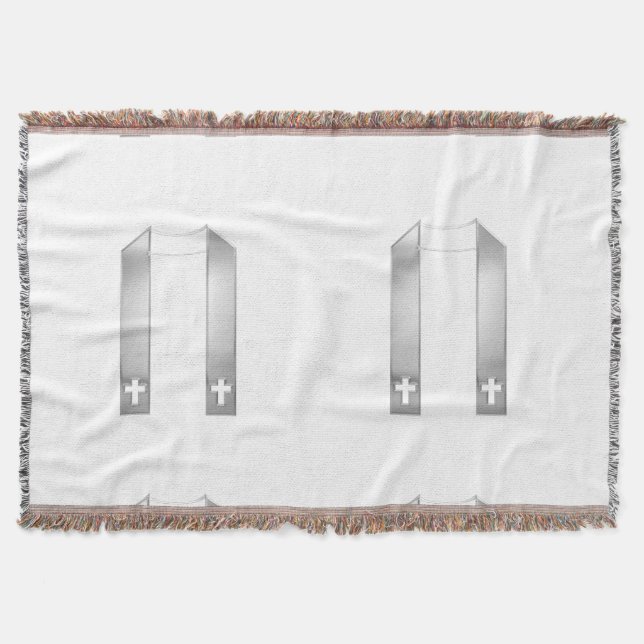 3-D Look Silver Priest’s Stole Decke (Vorderseite)