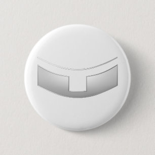 3-D Look Silver Priest's oder Minister's Collar Button