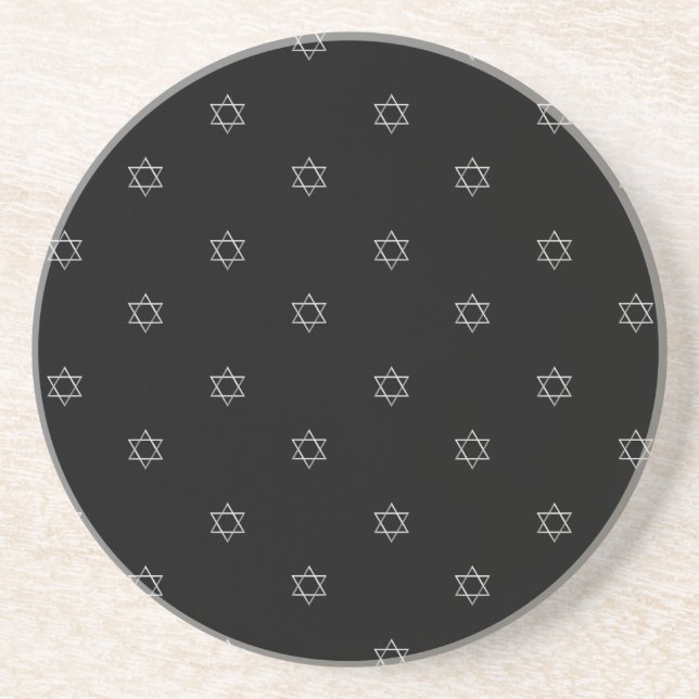 3-D Look Silver Star von David Sandstein Untersetzer (Vorne)