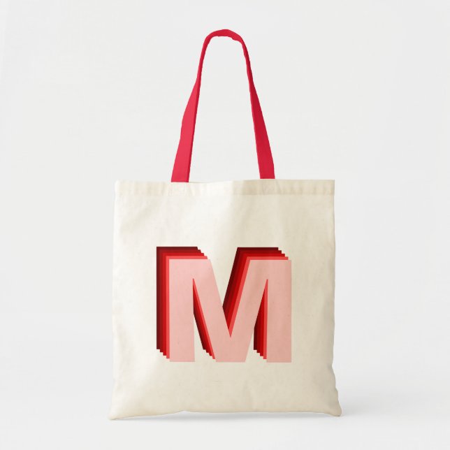 3-D Ombre Monogram Red Pink Tasche (Vorne)