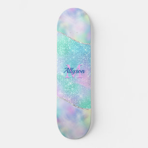 3-D rosa Monogramm, Name, Reißfestigkeit Skateboard