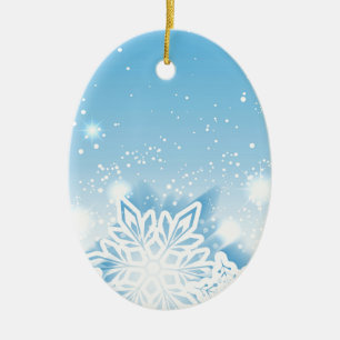 3-D Schneeflocken Keramikornament