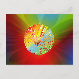 3-d-Sphere Postkarte