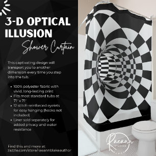 3-D-Vorhang für optische Illusion Duschvorhang
