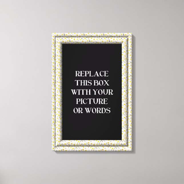 "3-D" White Daisis Rahmen gewickelte Leinwände Leinwanddruck (Vorderseite)