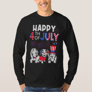 3 Dackeln Glück 4. Juli Amerikanische Fahne 1 T-Shirt