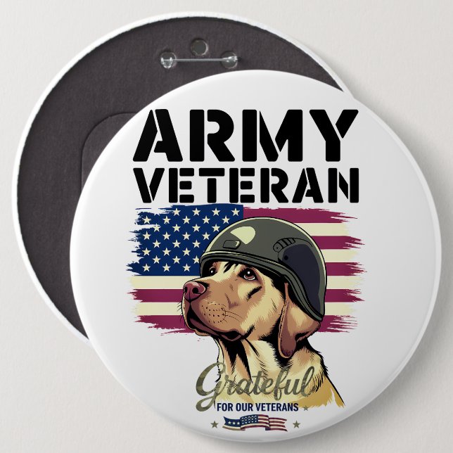 #3 Dankbar für unsere Veteranen  Button (Vorne & Hinten)