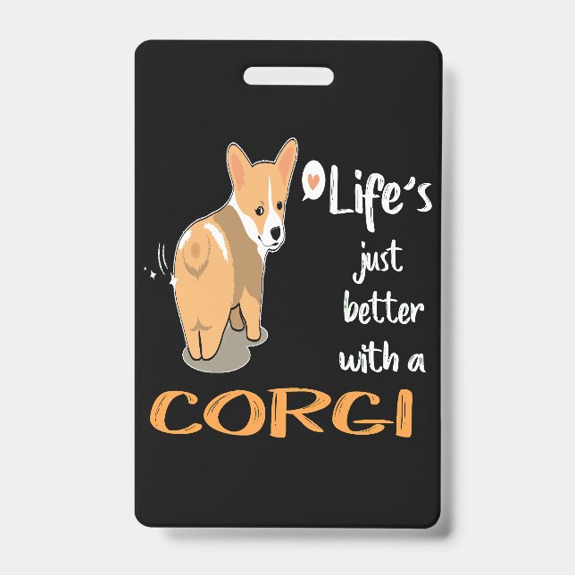 3 Das Leben ist einfach besser mit einem Corgi Ausweis (Vorderseite)