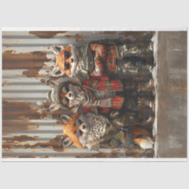 3 Dekoupage von Red Fox Urban Frontier Boys Seidenpapier