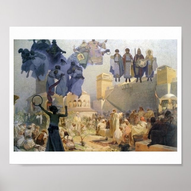 3 Die Einführung der slawischen Liturgie, Mucha Poster (Vorne)