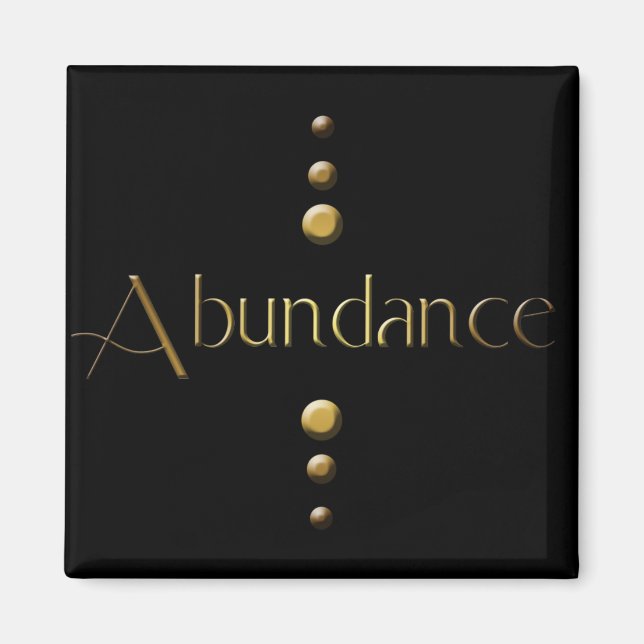 3 Dot Gold Block Abundance & Black Background Magnet (Vorne)
