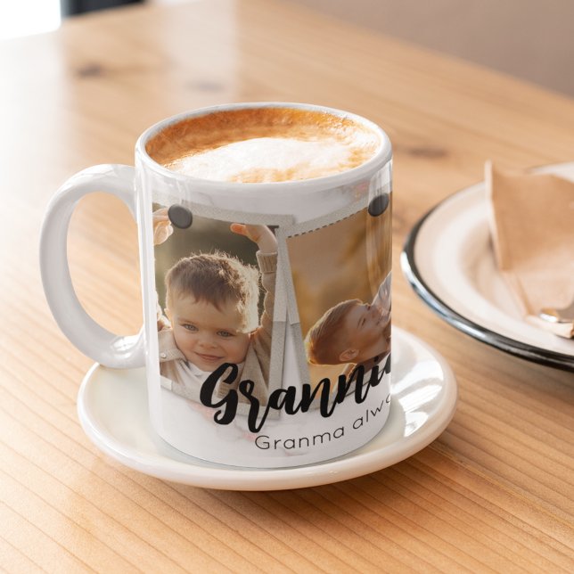 3 Drei Foto Moderne Elegante Collage Family Liebe Kaffeetasse (Von Creator hochgeladen)