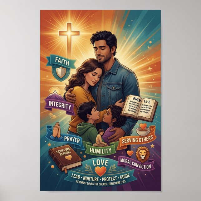 #3 Ein christlicher Mann lebt so Poster (Vorne)