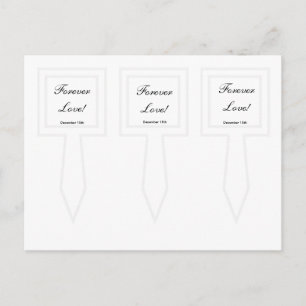 3 Elegante Weiß/Silberhochzeit-Cup-Kuchen Postkarte