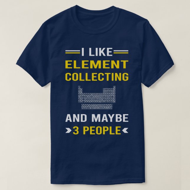 3 Elemente für das Sammeln von Personen T-Shirt (Design vorne)