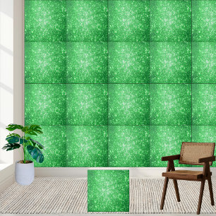 3 Emerald Green Glitzer Sparkle Keramik Tile Fliese