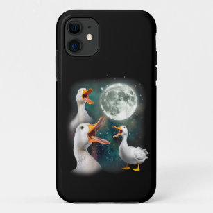 3 Enten Howl at Moon Funny Weiß Pekin Ente Case-Mate iPhone Hülle