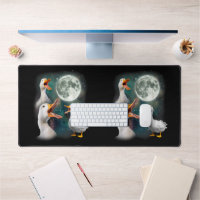 3 Enten Howl at Moon Funny Weiß Pekin Ente