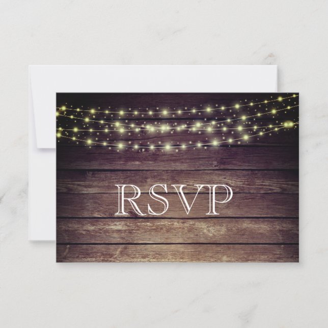 3 Entree Choice Rustic Mason Jar Wedding Response RSVP Karte (Vorderseite)