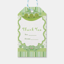 3 Erbsen in einem Pod-Triplets Baby-Dusche-Gastges Geschenkanhänger