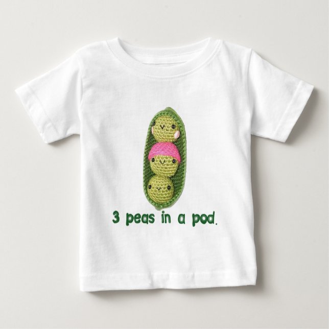 3 Erbsen in einer Hülse Baby T-shirt (Vorderseite)
