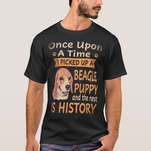 3 Es war einmal - Beagle Welpe Beagle T-Shirt (Vorderseite)