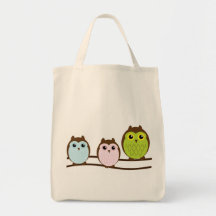 3 Eulen-Taschen-Tasche