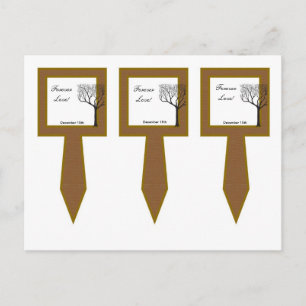 3 Fall Tree Wedding Cup Kuchen Picks Postkarte