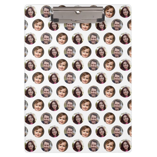 3 Familienmitglieder FotoCollage Klemmbrett (Vorderseite)