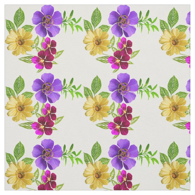 3 Farbige Blume Stoff (Muster)