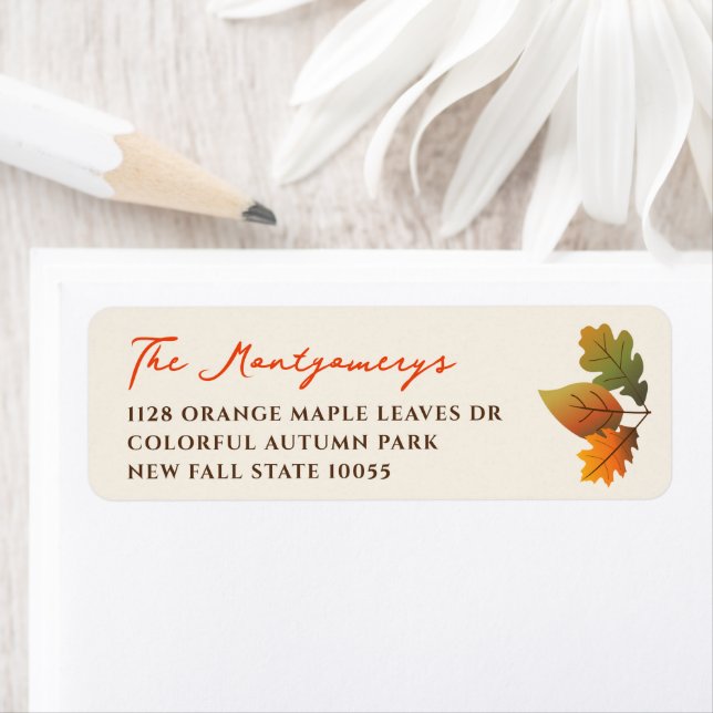 3 Farbige Herbstlaube Erntedank Rücksendeadresse (Insitu)