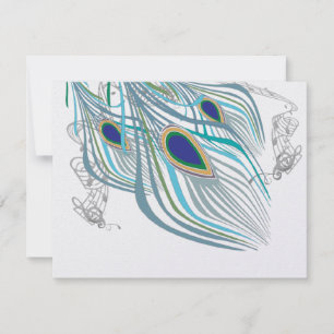 3 Feathock Birds Wedding Response Card RSVP Karte