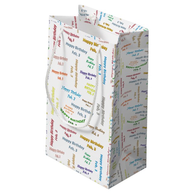 3. Februar Kleine Geschenktüte (Rückseite Schrägansicht)
