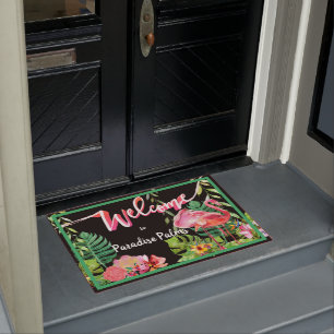 3 Flamingo Paradise Beach House Doormat Fußmatte
