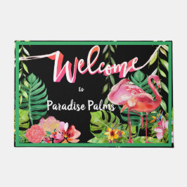 3 Flamingo Paradise Beach House Doormat Fußmatte