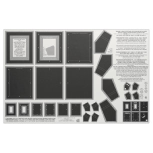 3 Foto aus schwarzem Zazzle Stoff