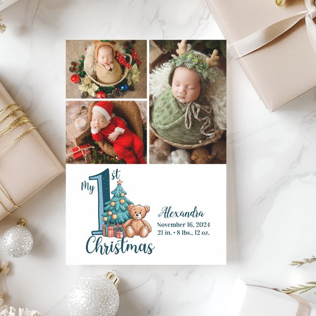 3 Foto Blue Teddy Baby 1. Weihnachten (Von Creator hochgeladen)