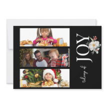 3 FOTO CHRISTMAS CARD - JOY