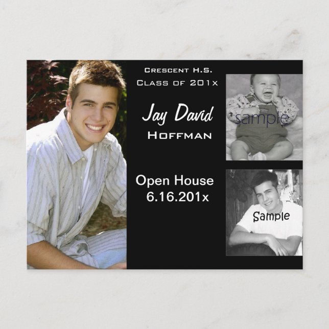 3 Foto Collage Abschluss Ankündigung (Vorderseite)