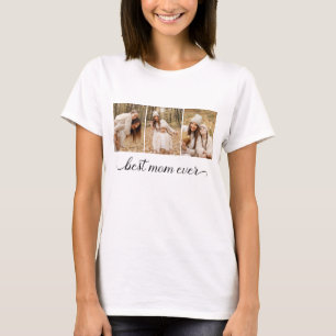 3 Foto Collage Beste Mama überhaupt Frauen- T-Shirt