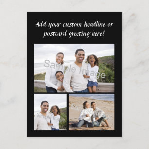 3-Foto Collage Custom Postcard Postkarte