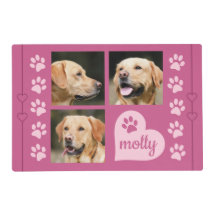 3 Foto Collage Dose Name Rosa Herz