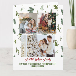 3 Foto Collage Frohe Weihnachten Grünen Weihnachts Karte
