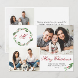 3 FOTO Collage Frohe Weihnachtsgrüße Feiertagskarte