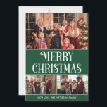 3 Foto Collage Grün und Weiß frohe Weihnachten<br><div class="desc">Erstellen Sie Ihre eigene, 3 Foto Collage, Grün und Weiß, Frohe Weihnachts-Foto-Weihnachtskarte, mit unserem benutzerfreundlichen Design-Tool. Fügen Sie Ihre Lieblings-Fotos von Freunden, Familie, Ferien, Hobbys und Haustieren hinzu und Sie haben eine atemberaubende, einmalige Foto-Collage. Unsere kundenspezifische Collage aus Foto eignet sich hervorragend für die Dekoration von Zuhause, Geschenkartikel oder sogar...</div>