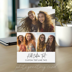 3-Foto-Collage mit Skripttext Karte