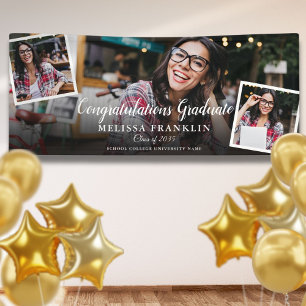 3-Foto-Collage Moderne Abschlussfeier Banner