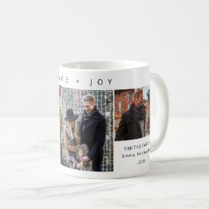 3 Foto Collage Peace and Joliday Personalisiert Kaffeetasse