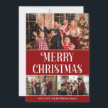 3 Foto Collage Rot und Weiß Frohe Weihnachten<br><div class="desc">Erstellen Sie Ihre eigene, 3 Foto Collage, Rot und Weiß, Frohe Weihnachts-Foto-Weihnachtskarte, mit unserem benutzerfreundlichen Design-Tool. Fügen Sie Ihre Lieblings-Fotos von Freunden, Familie, Ferien, Hobbys und Haustieren hinzu und Sie haben eine atemberaubende, einmalige Foto-Collage. Unsere kundenspezifische Collage aus Foto eignet sich hervorragend für die Dekoration von Zuhause, Geschenkartikel oder sogar...</div>